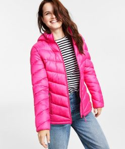 Charter Club Women's Packable Hooded Puffer Coat, Created For Macy's