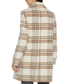 Sam Edelman Women's Double-Breasted Plaid Coat -CeCe cloth-shop 21915274 fpx
