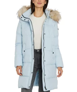 Sam Edelman Women's Faux-Fur-Trim Hooded Puffer Coat -CeCe cloth-shop 21915301 fpx