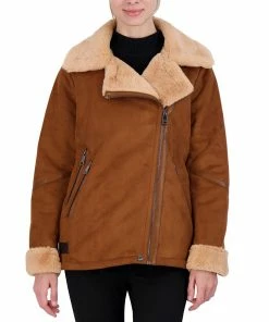 Steve Madden Juniors' Faux-Shearling Coat, Created For Macy's