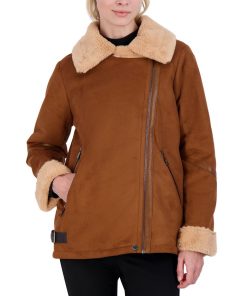 Steve Madden Juniors' Faux-Shearling Coat, Created For Macy's -CeCe cloth-shop 21915535 fpx
