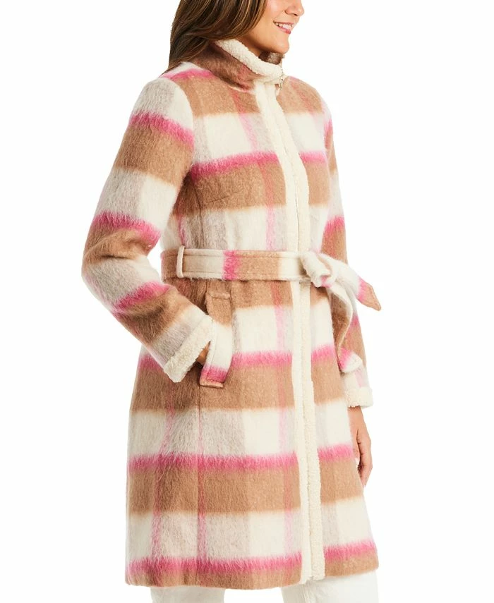 Kate Spade New York Women's Belted Plaid Coat - Image 4