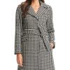 Kate Spade New York Women's Belted Houndstooth Coat, Created For Macy's