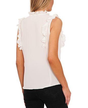CeCe Women's Sleeveless Tie Neck Blouse 2 CeCe Women's Sleeveless Tie Neck Blouse - Image 2