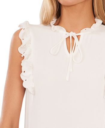 CeCe Women's Sleeveless Tie Neck Blouse 3 CeCe Women's Sleeveless Tie Neck Blouse - Image 3