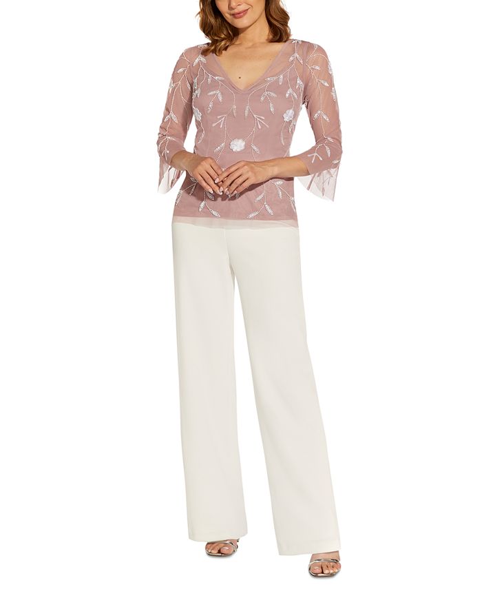 Beaded Top Adrianna Papell Beaded Top -CeCe cloth-shop