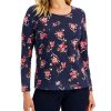 Karen Scott Women's Kristin Floral-Print Top, Created For Macy's