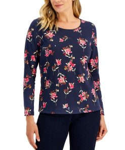 Karen Scott Women's Kristin Floral-Print Top, Created For Macy's