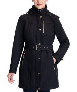 Michael Kors Women's Hooded Belted Raincoat, Created For Macy's