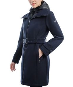 Michael Kors Women's Belted Hooded Raincoat -CeCe cloth-shop 21958999 fpx