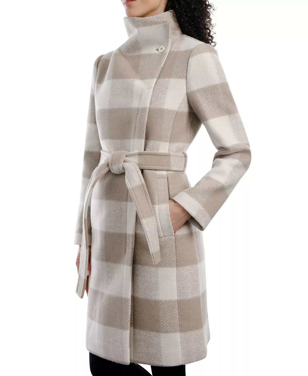 Michael Kors Women's Asymmetric Belted Wrap Coat, Created For Macy's 6 Michael Kors Women's Asymmetric Belted Wrap Coat, Created For Macy's - Image 6