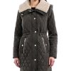 Michael Kors Women's Hooded Faux-Fur-Trim Quilted Coat, Created For Macy's