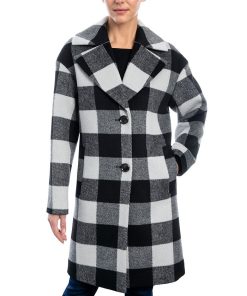 Michael Kors Women's Plaid Drop-Shoulder Coat