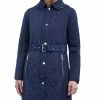 Michael Kors Women's Hooded Quilted Belted Jacket, Created For Macy's