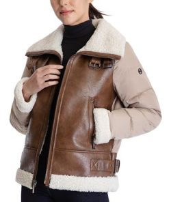 Michael Kors Women's Faux-Shearling Down Puffer Coat 2 Michael Kors Women's Faux-Shearling Down Puffer Coat -CeCe cloth-shop 21959567 fpx
