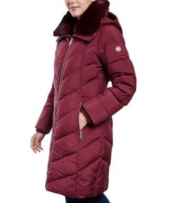 Michael Kors Women's Faux-Fur-Collar Hooded Down Puffer Coat -CeCe cloth-shop 21959612 fpx