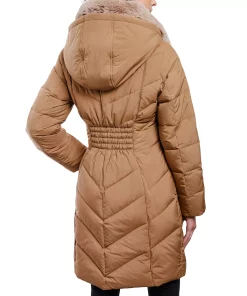 Michael Kors Women's Faux-Fur-Collar Hooded Down Puffer Coat -CeCe cloth-shop 21959616 fpx