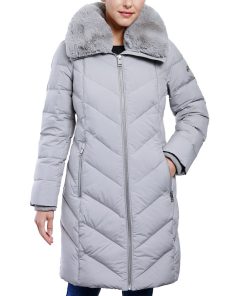 Michael Kors Women's Faux-Fur-Collar Hooded Down Puffer Coat