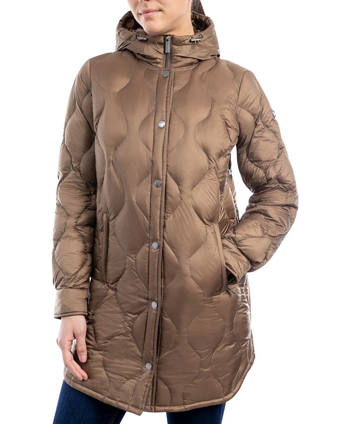 Michael Kors Women's Hooded Quilted Down Puffer Coat 1 Michael Kors Women's Hooded Quilted Down Puffer Coat
