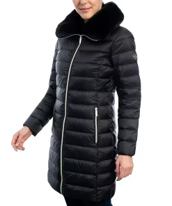 Michael Kors Women's Faux-Fur-Collar Down Puffer Coat 3 Michael Kors Women's Faux-Fur-Collar Down Puffer Coat -CeCe cloth-shop 21959711 fpx