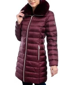 Michael Kors Women's Faux-Fur-Collar Down Puffer Coat 4 Michael Kors Women's Faux-Fur-Collar Down Puffer Coat -CeCe cloth-shop 21959717 fpx