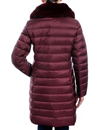Women's Faux-Fur-Collar Down Puffer Coat Michael Kors Women's Faux-Fur-Collar Down Puffer Coat -CeCe cloth-shop