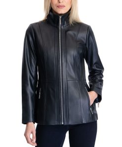Michael Kors Women's Leather Coat, Created For Macy's