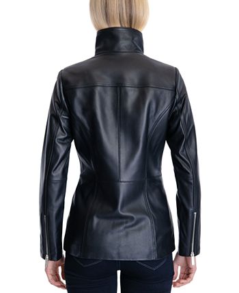 Women's Leather Coat, Created For Macy's Michael Kors Women's Leather Coat, Created For Macy's -CeCe cloth-shop