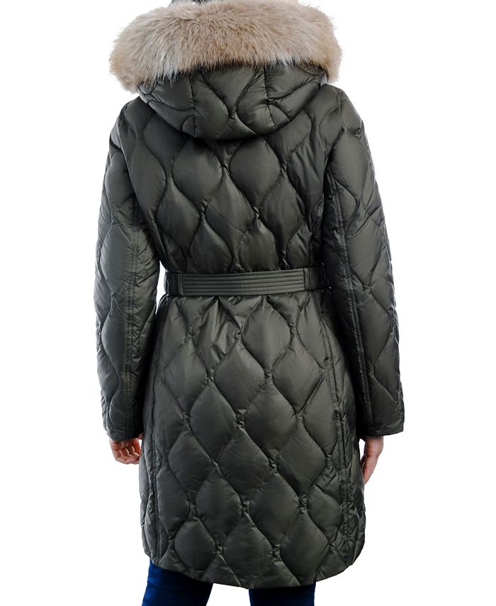 Michael Kors Women's Quilted Faux-Fur-Trim Hooded Puffer Coat 2 Michael Kors Women's Quilted Faux-Fur-Trim Hooded Puffer Coat - Image 2