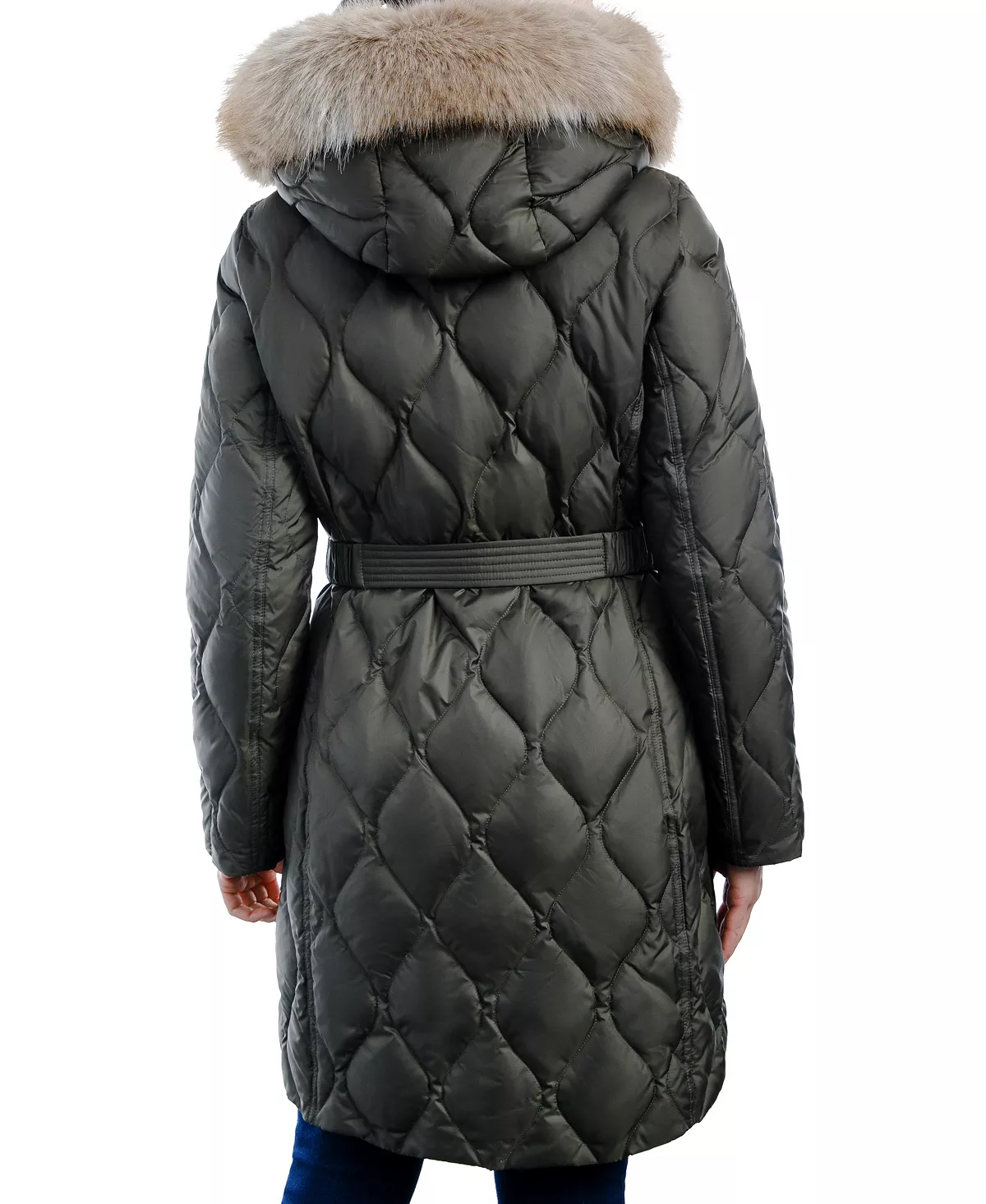 Michael Kors Women's Quilted Faux-Fur-Trim Hooded Puffer Coat 4 Michael Kors Women's Quilted Faux-Fur-Trim Hooded Puffer Coat - Image 4
