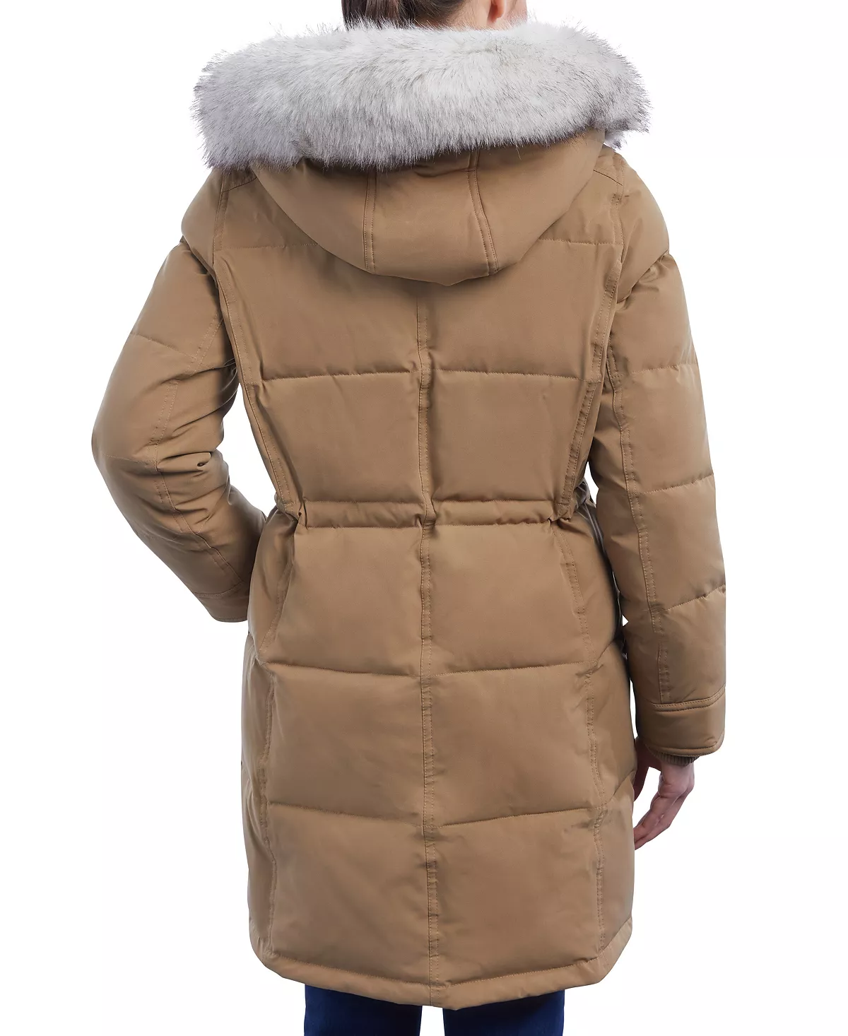 Michael Kors Women's Fleece-Collar Faux-Fur-Trim Hooded Puffer Coat - Image 2
