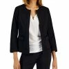 Kasper Women's Open-Front Denim Blazer
