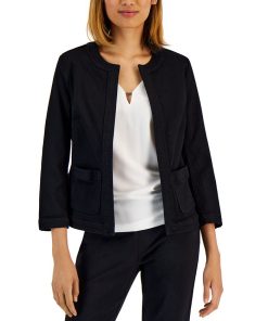 Kasper Women's Open-Front Denim Blazer
