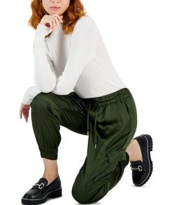 INC International Concepts Women's High-Rise Cargo Jogger Pants, Created For Macy's -CeCe cloth-shop 21987145 fpx