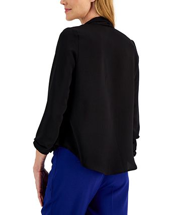 Women's Long Sleeve Bow Blouse, Regular And Petite Sizes Kasper Women's Long Sleeve Bow Blouse, Regular And Petite Sizes -CeCe cloth-shop