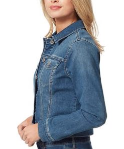 Jessica Simpson Women's Pixie Denim Jacket 2 Jessica Simpson Women's Pixie Denim Jacket -CeCe cloth-shop 22016640 fpx