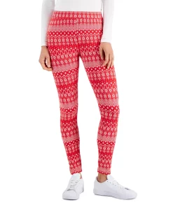 Style & Co Women's Fair Isle Mid-Rise Leggings, Created For Macy's