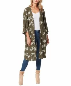 Jessica Simpson Women's Tina Printed Open-Front Duster