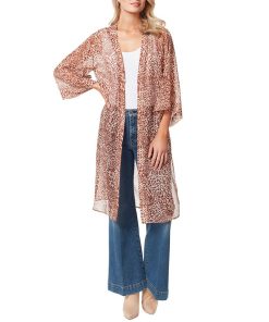 Jessica Simpson Women's Tina Printed Open-Front Duster