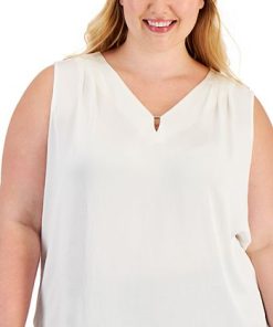 Kasper Plus Size Embellished Camisole -CeCe cloth-shop 22033543 fpx