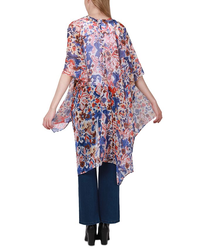 Women's Floral-Print Kimono Black Tape Women's Floral-Print Kimono -CeCe cloth-shop