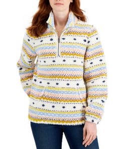Style & Co Women's Quarter-Zip Fleece Sweater, Created For Macy's