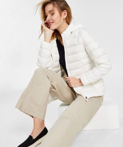 Charter Club Women's Packable Hooded Down Puffer Coat, Created For Macy's
