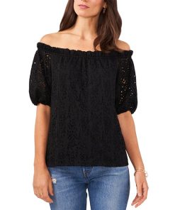Vince Camuto Women's Off-The-Shoulder Eyelet Top