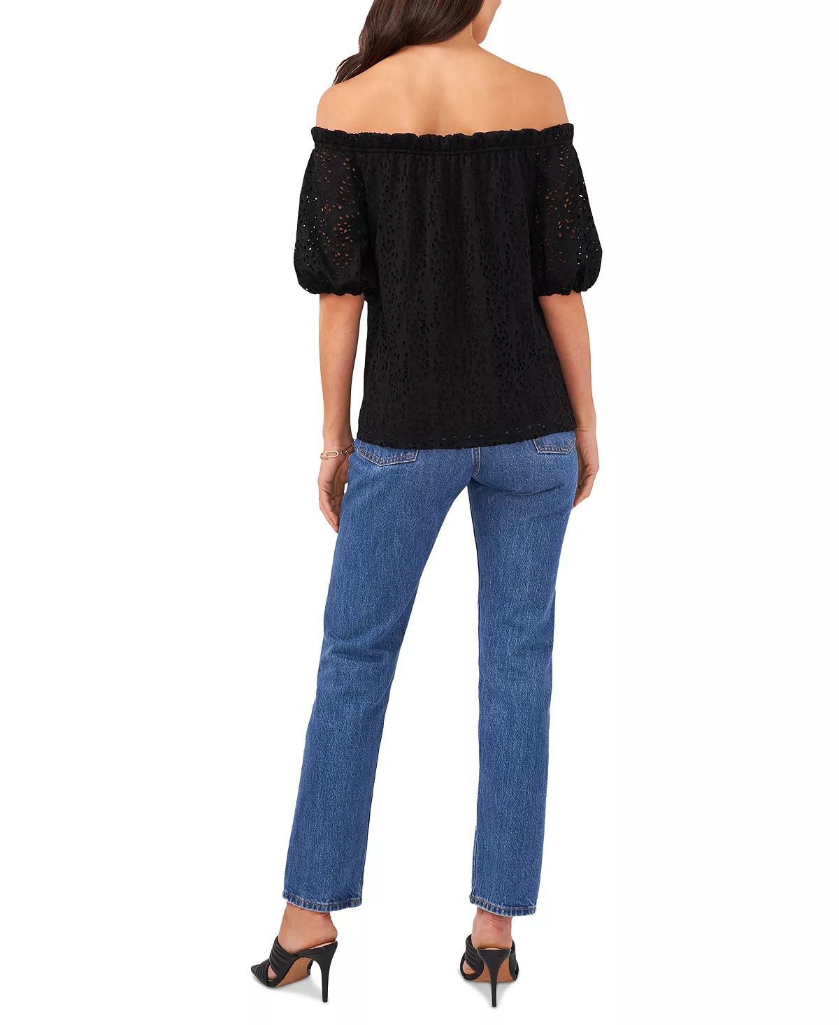 Women's Off-The-Shoulder Eyelet Top Vince Camuto Women's Off-The-Shoulder Eyelet Top -CeCe cloth-shop