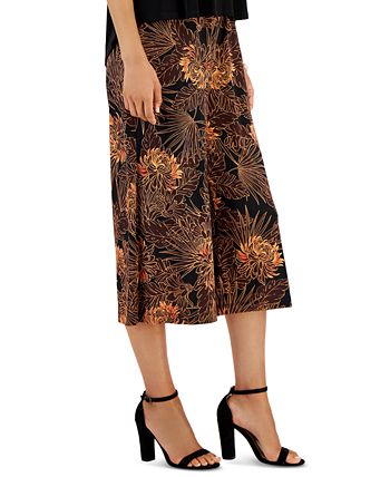 Women's Contrast Printed Cropped Jumpsuit Connected Women's Contrast Printed Cropped Jumpsuit -CeCe cloth-shop