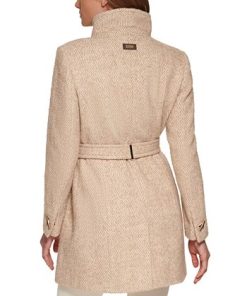 Calvin Klein Women's Asymmetrical Belted Wrap Coat, Created For Macy's -CeCe cloth-shop 22115332 fpx