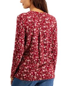 Style & Co Women's Buttoned Long Sleeve Top, Created For Macy's 2 Style & Co Women's Buttoned Long Sleeve Top, Created For Macy's -CeCe cloth-shop 22130491 fpx
