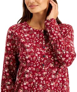 Style & Co Women's Buttoned Long Sleeve Top, Created For Macy's 3 Style & Co Women's Buttoned Long Sleeve Top, Created For Macy's -CeCe cloth-shop 22130492 fpx