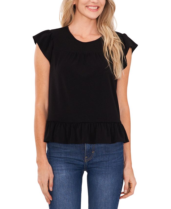 Women's Smocked-Yoke Knit Top CeCe Women's Smocked-Yoke Knit Top -CeCe cloth-shop